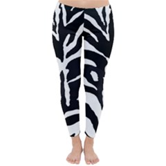 Zebra-black White Classic Winter Leggings by nateshop