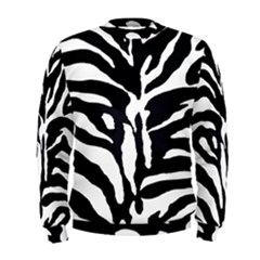 Zebra-black White Men s Sweatshirt by nateshop