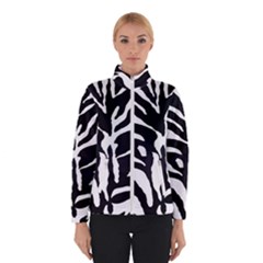 Zebra-black White Women s Bomber Jacket