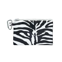 Zebra-black White Canvas Cosmetic Bag (small) by nateshop