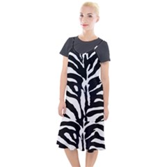 Zebra-black White Camis Fishtail Dress by nateshop