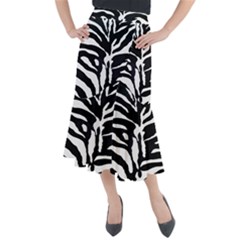 Zebra-black White Midi Mermaid Skirt by nateshop