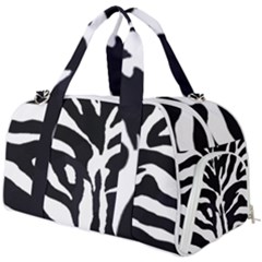 Zebra-black White Burner Gym Duffel Bag by nateshop