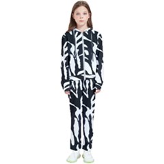 Zebra-black White Kids  Tracksuit by nateshop