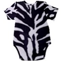 Zebra-black White Baby Short Sleeve Bodysuit View2