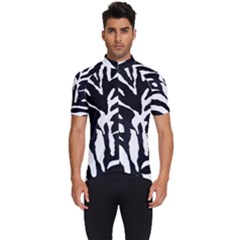 Zebra-black White Men s Short Sleeve Cycling Jersey by nateshop