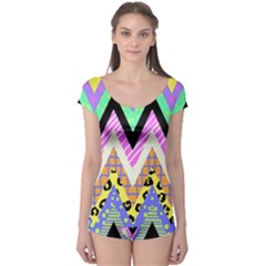 Zigzag-1 Boyleg Leotard  by nateshop