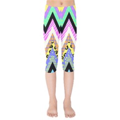 Zigzag-1 Kids  Capri Leggings  by nateshop