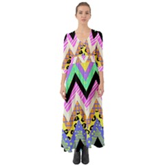 Zigzag-1 Button Up Boho Maxi Dress by nateshop