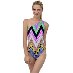 Zigzag-1 To One Side Swimsuit