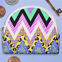 Zigzag-1 Horseshoe Style Canvas Pouch by nateshop