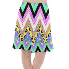 Zigzag-1 Fishtail Chiffon Skirt by nateshop