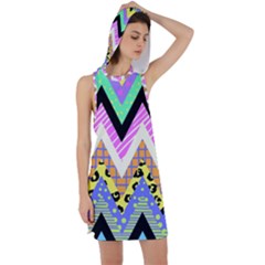 Zigzag-1 Racer Back Hoodie Dress by nateshop