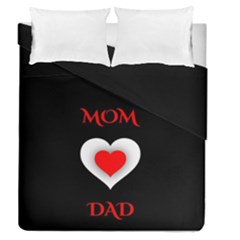 Mom And Dad, Father, Feeling, I Love You, Love Duvet Cover Double Side (queen Size) by nateshop