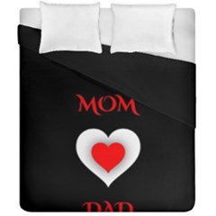 Mom And Dad, Father, Feeling, I Love You, Love Duvet Cover Double Side (california King Size) by nateshop