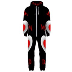 Mom And Dad, Father, Feeling, I Love You, Love Hooded Jumpsuit (men) by nateshop