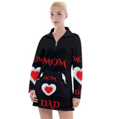 Mom And Dad, Father, Feeling, I Love You, Love Women s Long Sleeve Casual Dress by nateshop