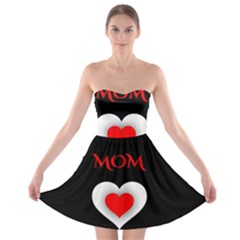 Mom And Dad, Father, Feeling, I Love You, Love Strapless Bra Top Dress by nateshop