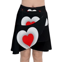 Mom And Dad, Father, Feeling, I Love You, Love Chiffon Wrap Front Skirt by nateshop