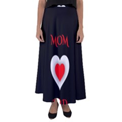 Mom And Dad, Father, Feeling, I Love You, Love Flared Maxi Skirt by nateshop