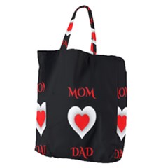 Mom And Dad, Father, Feeling, I Love You, Love Giant Grocery Tote by nateshop