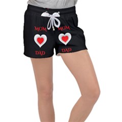 Mom And Dad, Father, Feeling, I Love You, Love Women s Velour Lounge Shorts by nateshop