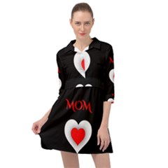 Mom And Dad, Father, Feeling, I Love You, Love Mini Skater Shirt Dress by nateshop