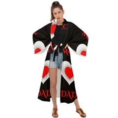 Mom And Dad, Father, Feeling, I Love You, Love Maxi Kimono by nateshop