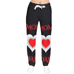 Mom And Dad, Father, Feeling, I Love You, Love Women Velvet Drawstring Pants by nateshop