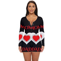 Mom And Dad, Father, Feeling, I Love You, Love Long Sleeve Boyleg Swimsuit by nateshop