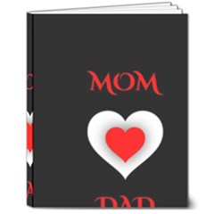 Mom And Dad, Father, Feeling, I Love You, Love 8  X 10  Hardcover Notebook by nateshop