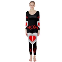 Mom And Dad, Father, Feeling, I Love You, Love Long Sleeve Catsuit by nateshop