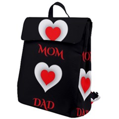 Mom And Dad, Father, Feeling, I Love You, Love Flap Top Backpack by nateshop