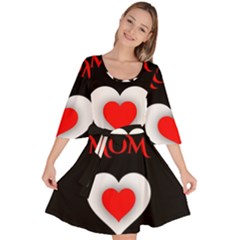 Mom And Dad, Father, Feeling, I Love You, Love Velour Kimono Dress by nateshop