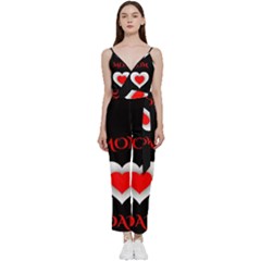 Mom And Dad, Father, Feeling, I Love You, Love V-neck Camisole Jumpsuit by nateshop