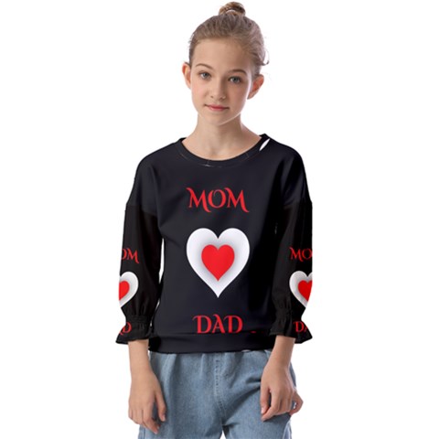 Mom And Dad, Father, Feeling, I Love You, Love Kids  Cuff Sleeve Top by nateshop