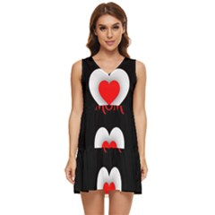 Mom And Dad, Father, Feeling, I Love You, Love Tiered Sleeveless Mini Dress by nateshop