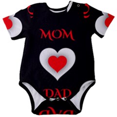 Mom And Dad, Father, Feeling, I Love You, Love Baby Short Sleeve Bodysuit by nateshop