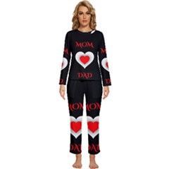 Mom And Dad, Father, Feeling, I Love You, Love Womens  Long Sleeve Lightweight Pajamas Set by nateshop