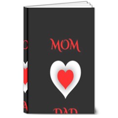 Mom And Dad, Father, Feeling, I Love You, Love 8  X 10  Hardcover Notebook by nateshop