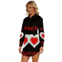 Mom And Dad, Father, Feeling, I Love You, Love Womens Long Sleeve Shirt Dress View2