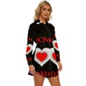 Mom And Dad, Father, Feeling, I Love You, Love Womens Long Sleeve Shirt Dress View3