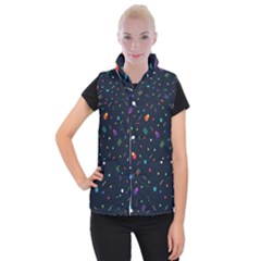 Abstract Minimalism Digital Art, Women s Button Up Vest by nateshop