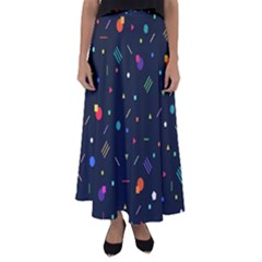 Abstract Minimalism Digital Art, Flared Maxi Skirt by nateshop