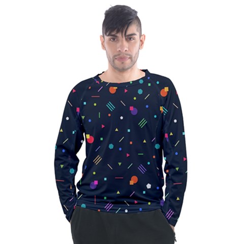 Abstract Minimalism Digital Art, Men s Long Sleeve Raglan T-shirt by nateshop