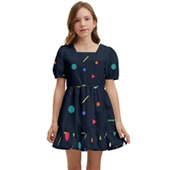 Abstract Minimalism Digital Art, Kids  Short Sleeve Dolly Dress by nateshop