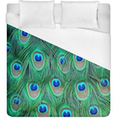 Feather, Bird, Pattern, Peacock, Texture Duvet Cover (king Size) by nateshop