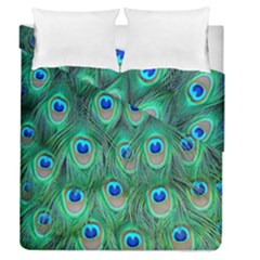 Feather, Bird, Pattern, Peacock, Texture Duvet Cover Double Side (queen Size) by nateshop