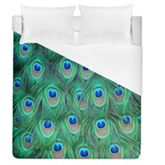 Feather, Bird, Pattern, Peacock, Texture Duvet Cover (queen Size) by nateshop