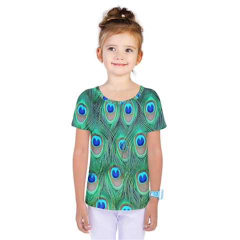 Feather, Bird, Pattern, Peacock, Texture Kids  One Piece T-shirt by nateshop